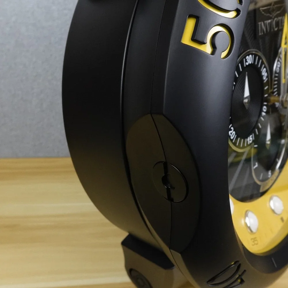 Invicta Venom Wall Clock Chronograph Watch Black Yellow Horology Collectible 20